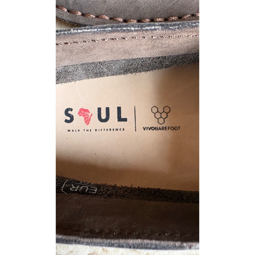 Vivobarefoot Soul of Africa Leather Slip On Shoes Brown Pittards Wild Hide 40L - Picture 6 of 13